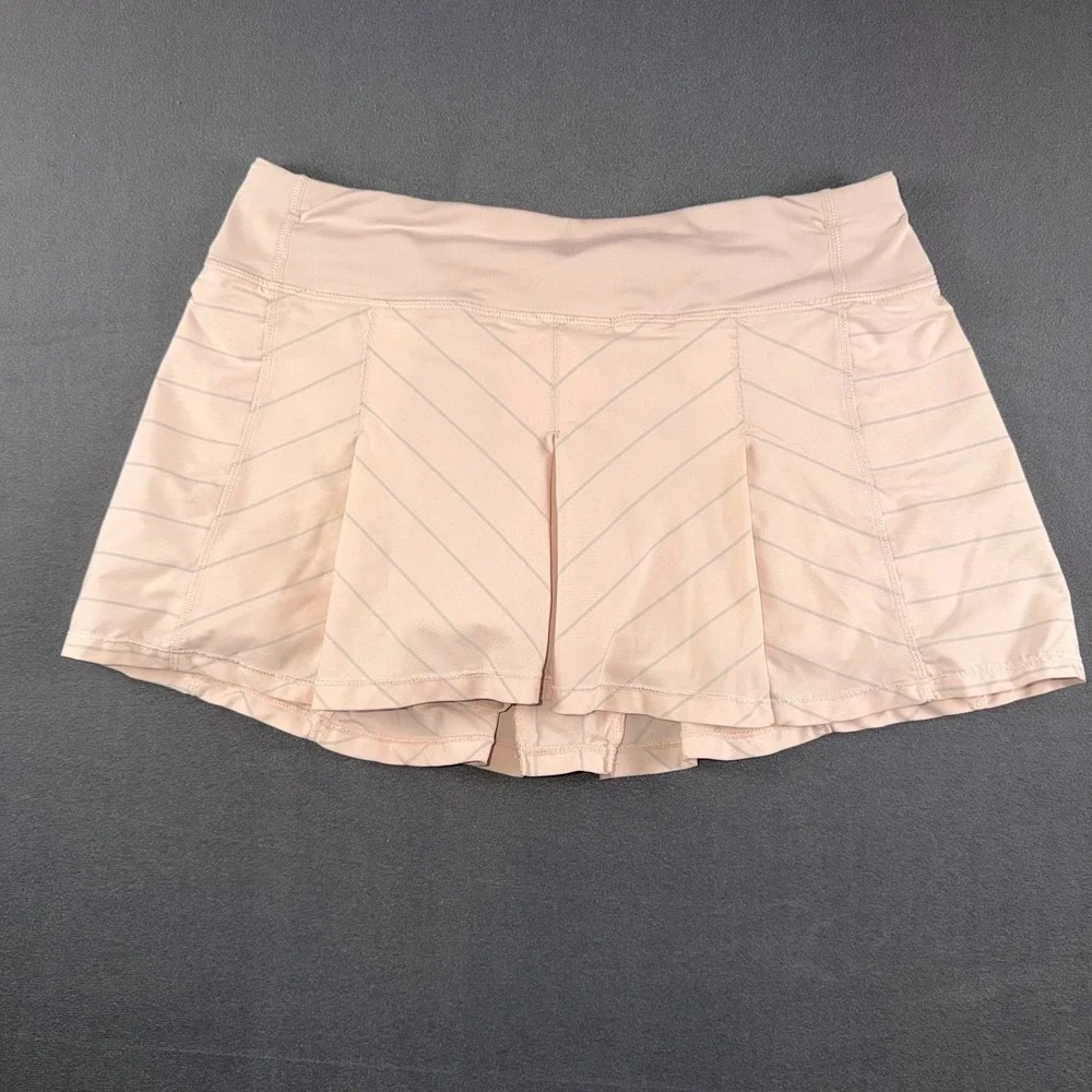 Lululemon Fast Cat‎ Skirt Slalom Stripe Pretty Pink Tennis Running Skort 6